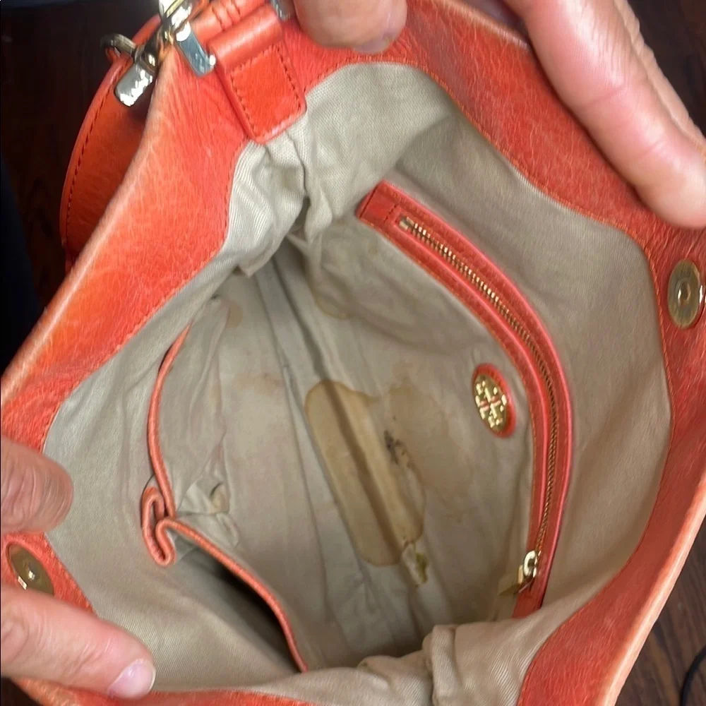 Tory Burch 3 way Orange Leather Crossbody Bag